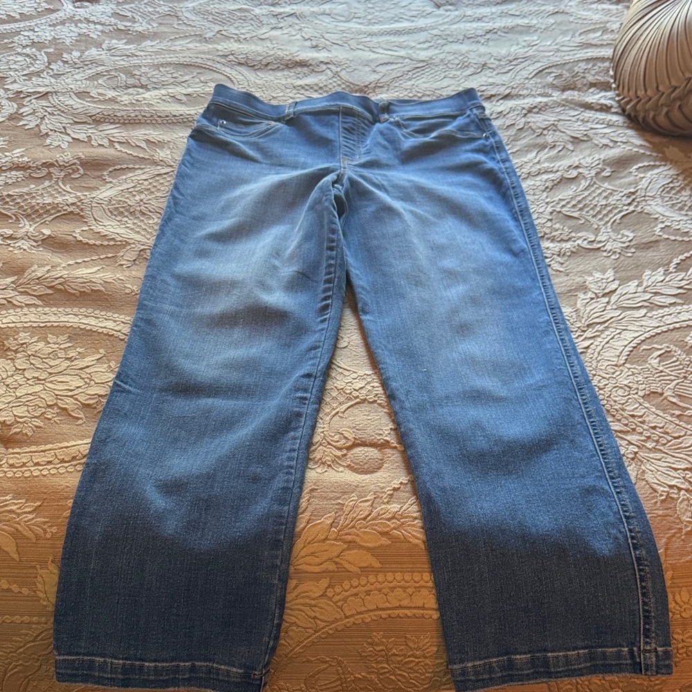 SPANX Women's Straight Leg Jeans in Blue